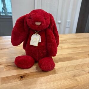 AUTHENTIC‼️NWT Jellycat OriginalHoliday Bashful LuxeBunny Scarlett 11” gold nose